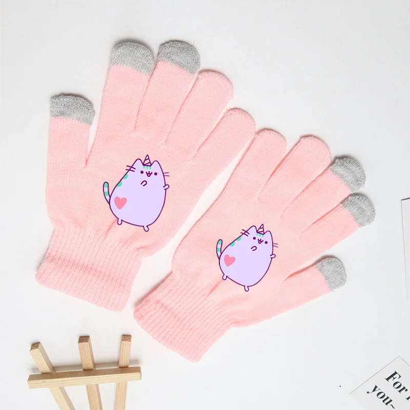 Перчатки Pusheen детские перчатки с милым котом пальцами для зимних видов спорта