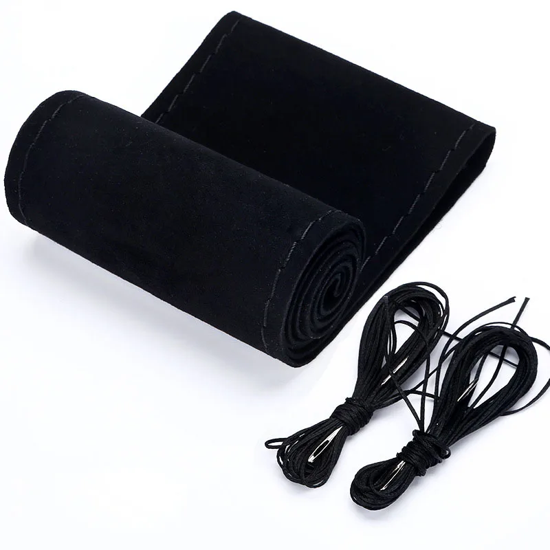 

Замшевый плетеный чехол на руль автомобиля своими руками с комплектом игл и ниток, сшитый вручную, нескользящий, универсальный, 37-38 см