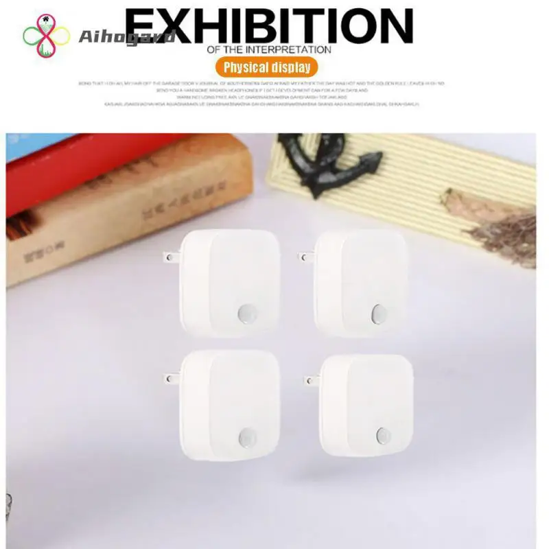 

Induction Lamp Sensor Control Nightlight Lamp Eu Us Plug Led Bedside Light Eye Protection Mini Square Light Led Night Light