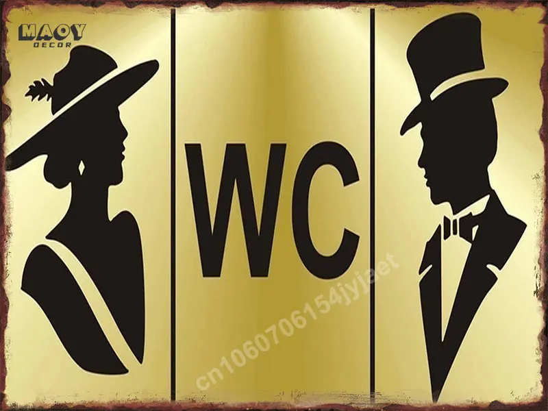 

Металлическая табличка для ванной комнаты