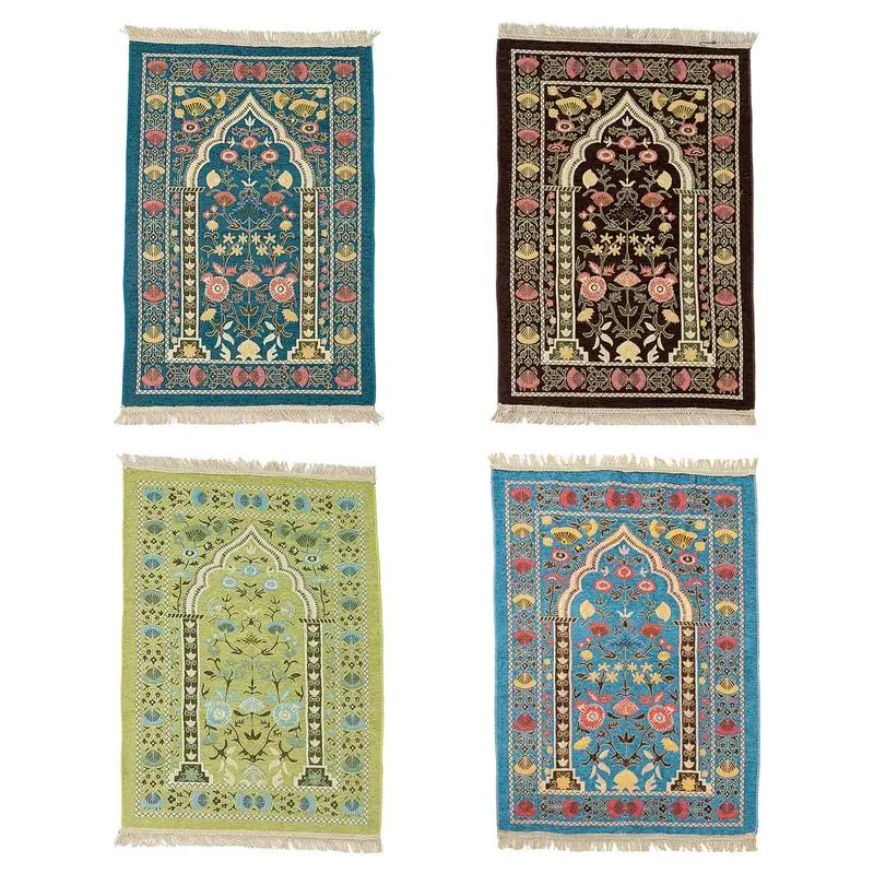 

Islamic Muslim Prayer Mat Soft Thick Prayer Rug Carpet Tapis De Priere Islam Praying Mat Tassel Decor Worship Blanket Sajadah