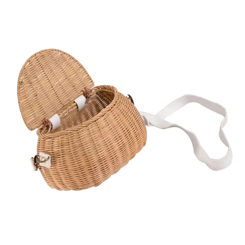 

Basket Bike Children Scooter Cyclingfront Carrier Rack Cargo Storage Coversmall Pet Backpack Kids Picnic Rattan Flower