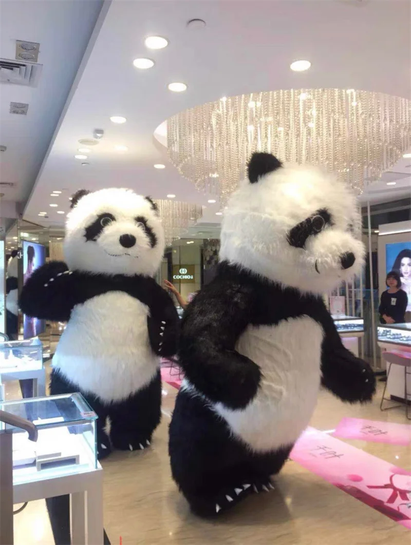 Надувная панда для косплея искусственная кожа рекламный плюшевый мультяшный