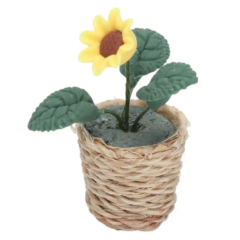 

Dollhouse Miniature Flower Vivid Lifelike Dollhouse Plant For Dollhouse Decor