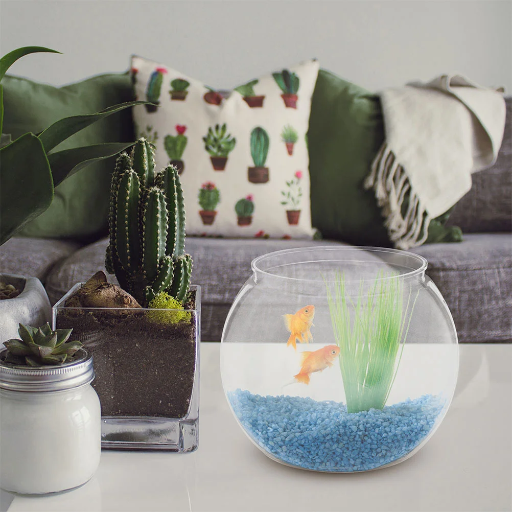 

Fish Bowl Goldfish Bowl Small Plastic Aquarium Goldfish Tank Desktop Fish Bowl