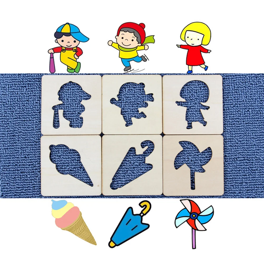 

1pc Painting Template Educational Cartoon Learning Painting Stencil Drawing Tool for Kids Children Early School Toddlers