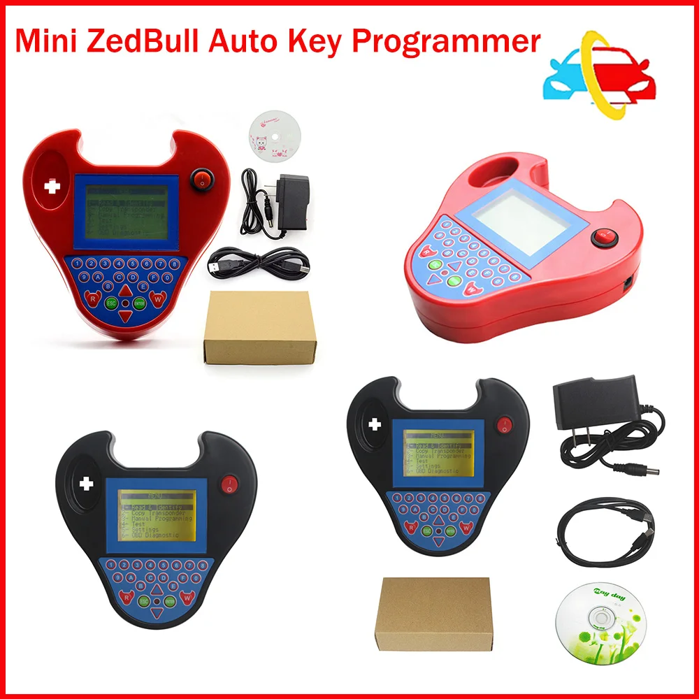 Smart Mini ZedBull Auto Key Programmer Mini Zed Bull Key Transponder Clone OBD2 Tool Code Reader No Tokens Limits Cover Most Car
