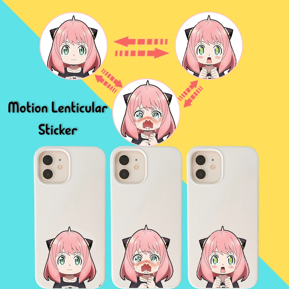 

Anya Spy X Family Anime домашний Декор 3D маленькие наклейки с движением, оптовая продажа, водонепроницаемые наклейки для телефона, чашки, ноутбука, etcs,