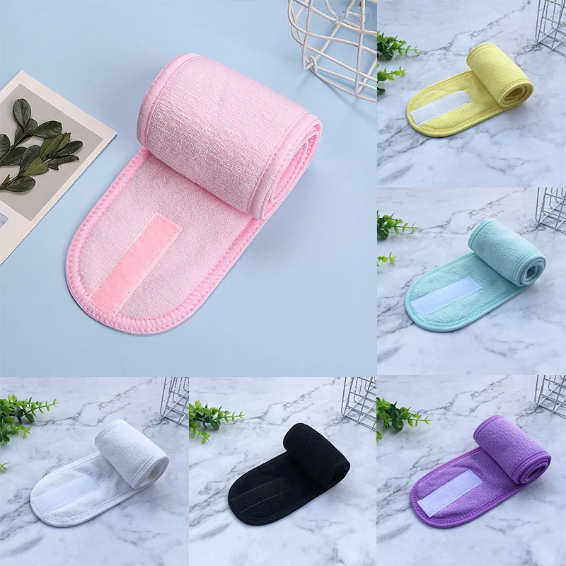 

Women Adjustable Hairband Makeup Toweling Hair Wrap Head Band Stretch Salon SPA Facial Headband Hair Accessories Shower Cap