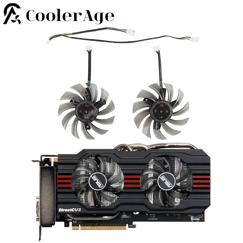 Вентилятор для видеокарты ASUS GTX 660 75 мм FD7010H12S PLD08010S12H 12 в 0,25 а 4-контактный охлаждающий вентилятор для видеокарты GTX660