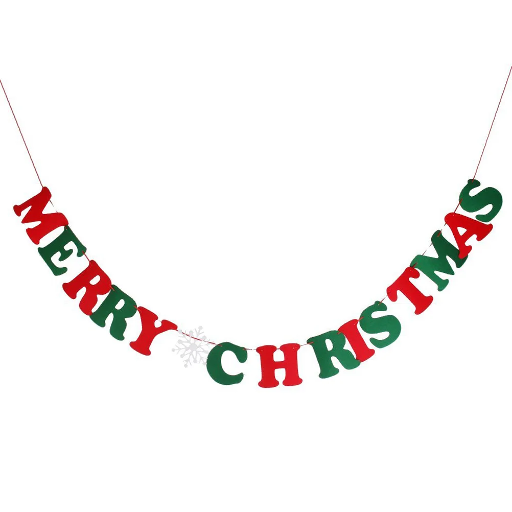 

Christmas Banner Bunting Banners Merry Fireplace Decor Partyhanginghome Inside Decorations Decoration Paper Favor Flags Wall