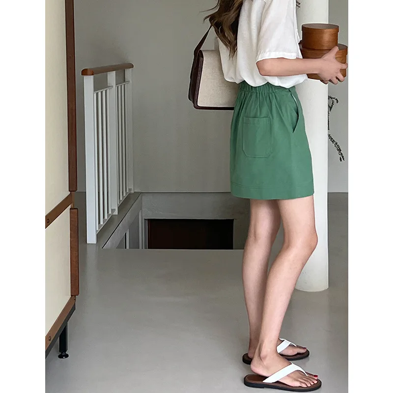 

@YYDS 3 Colors Solid A-Line Skirt Mini Skirt Women Clothing