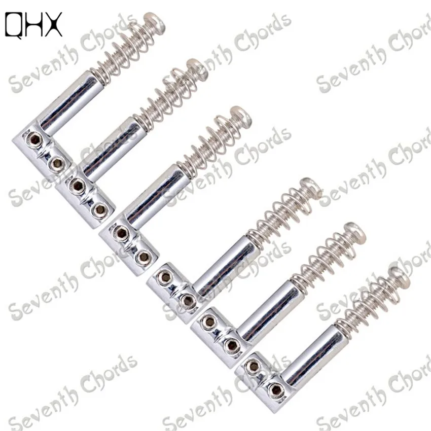 A Set Of 6 Pcs Chrome Type Bridge Saddles For Style Electric Guitar Accessories Parts Musical Instrument 3 Left And 3 Right