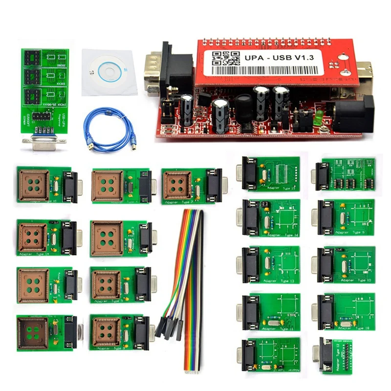 

1 Set UPA-USB V1.3 Main Unit With 1.3 Eeprom Adapter ECU Programmer Diagnostic Tool Chip Tunning Programmer