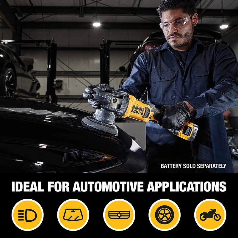 DEWALT DCM848 беспроводной полировщик с переменной скоростью и случайной орбитальной