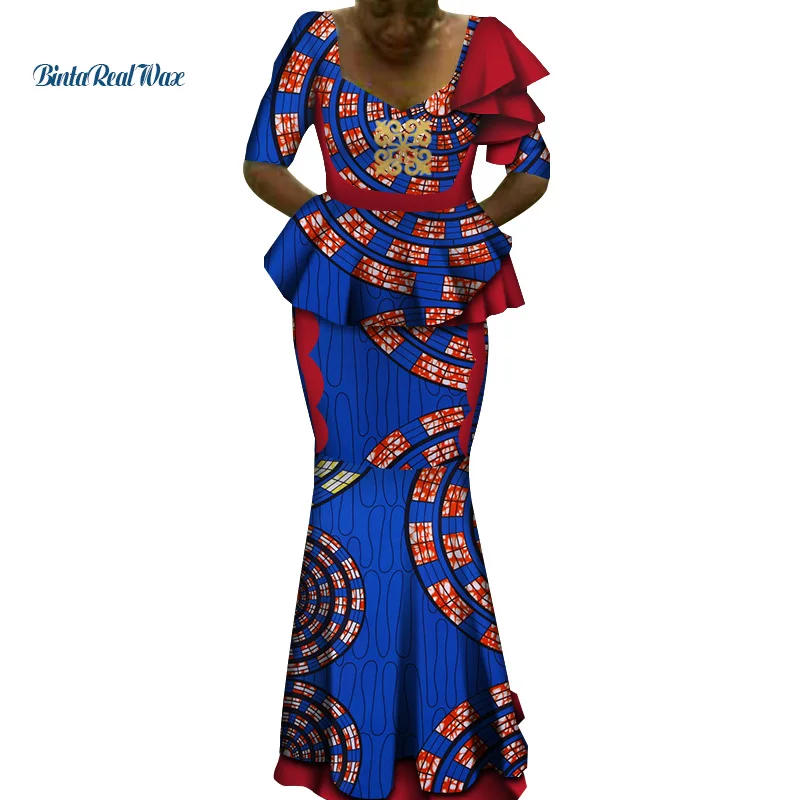 Riche African Women Clothes Tops and Maxi Skirt Sets for Women Dashiki 2 Piece Skirt Sets Party Wedding Women Clothing WY6385