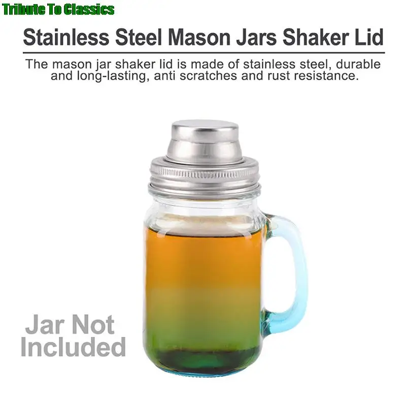 2 крышки для шейкера Mason Jar упаковки коктейлей или лучшего сухого смешивания