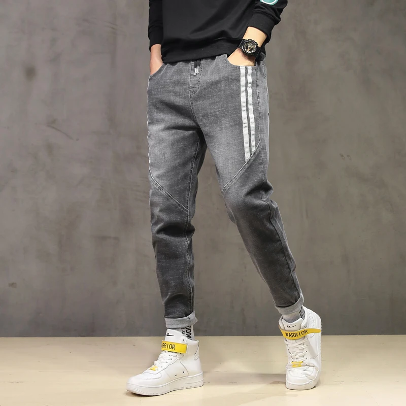 10XL Plus Size 2021New Summer High Quality Men Baggy ripped solid Pants Cargo Male Casual Denim Fashion Mens Long Jeans Trousers
