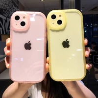 candy color transparent silicone case for iphone 13 pro max 12 11 x xr xs max cute shockproof clear soft camera protection cover