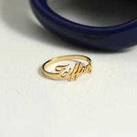 nokmit customized unique ring personalized name stainless gifts statement custom name letter ring jewelry for mothers day gift