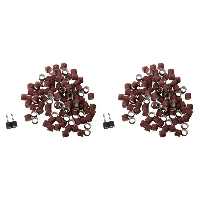 

JFBL Hot 200Pc 1/2 Inch Sanding Bands Kit With 4 Sanding Drum Mandrel For DREMEL Rotary Tools