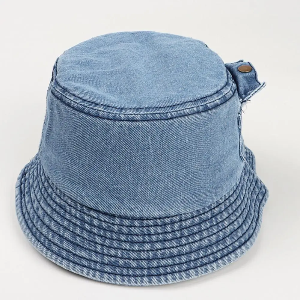 

Stylish Sunshade Hat Comfy Denim Bucket Hat Wear Resistant Sunshade Hat