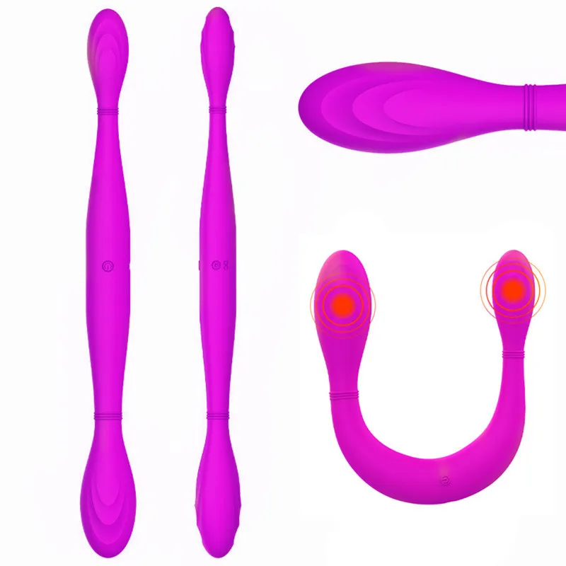 

Double Ended Vibrator For Lesbian Clitoris Stimulator Vibrating Rechargeable G Spot Stimulator Masturbator Sex Toys For Women