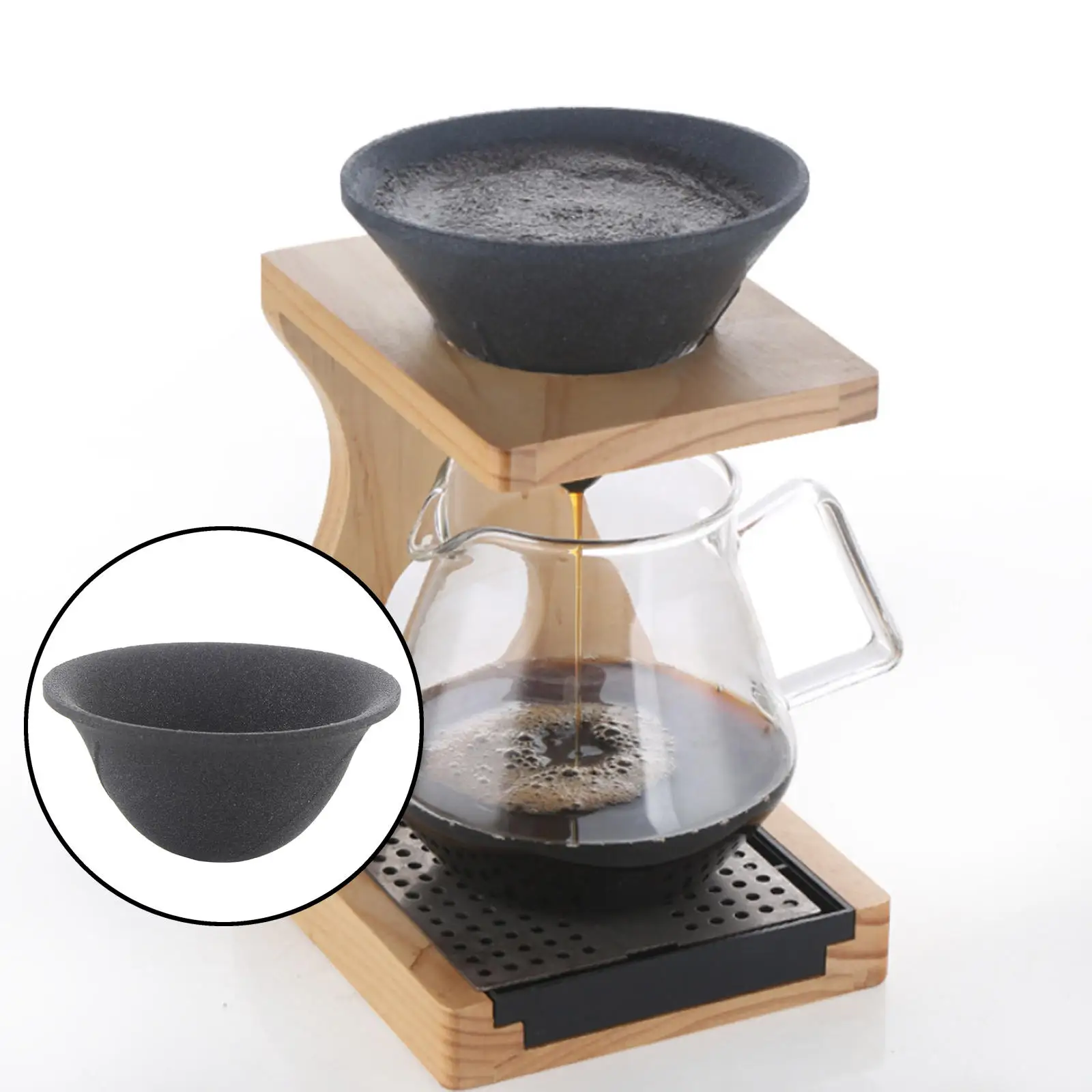 

Coffee Non-porous Filter Ceramic Tea V-Shape Filter Alumina Ore Tea Set Tea Leak Red Wine Sober Brewing Coffee Filter Home