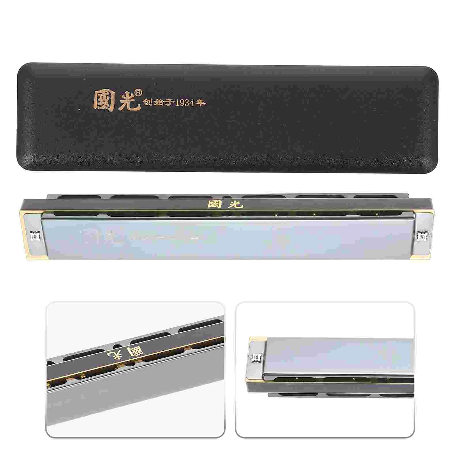 

Beginner Metal Harmonica Kids Educational Plaything Portable Mouth