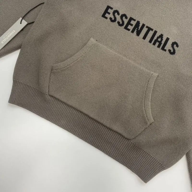 Essentials Knitted Pullover Kanye West Hooded Men's and Women's Sweater Trend Streetwear Oversized Casual Knit Hoodies | Мужская