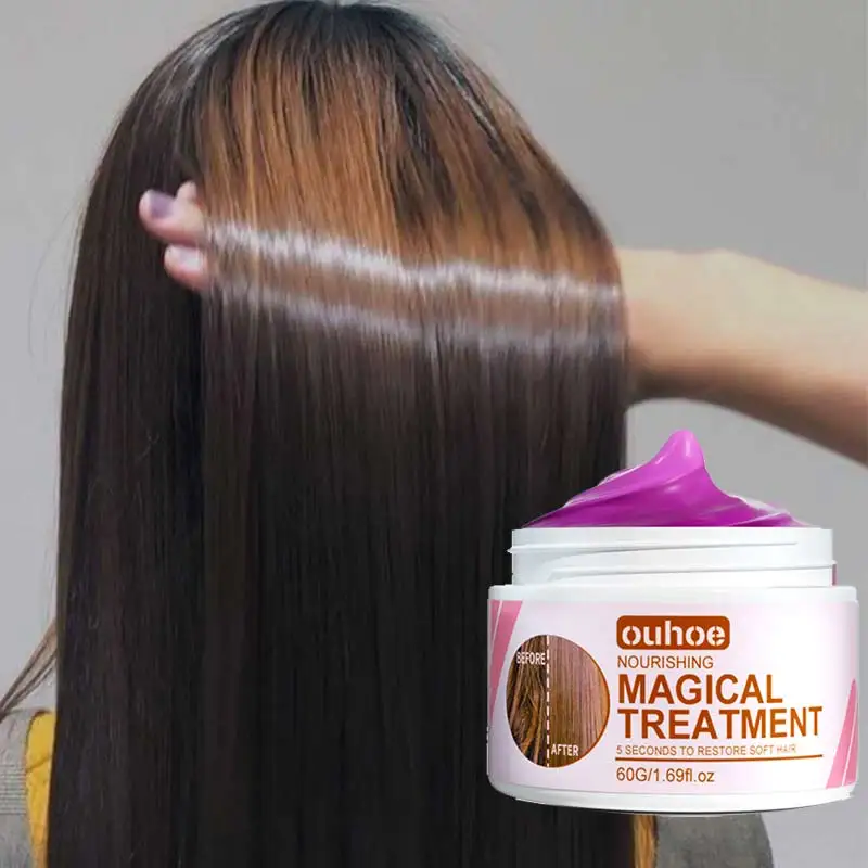 

Глубокая Увлажняющая восстанавливающая маска для волос, уход, Блестящая гладкая волшебная маска для волос и кожи головы, 5 секунд, Кератинов...