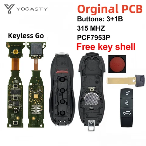 Оригинальная печатная плата YOCASTY для Porsche 911 Boxter Cayenne (958) 2010-2017 315/433/434 МГц 7953P чип без ключа смарт-ключ KR55WK50138