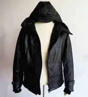 head layer cowhide cotton padded jacket bold and having a unique style of men leather garment export canada male super cold