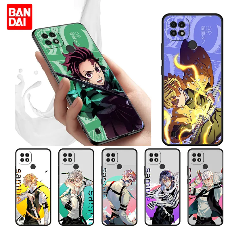 

Demon Slayer Kimetsu No Yaiba Case for Realme C21 C21Y C25 C25s C15 C11 C17 C3 C3i C20 5 6 7i 8i 8 8Pro Narzo30A Silicone Cover