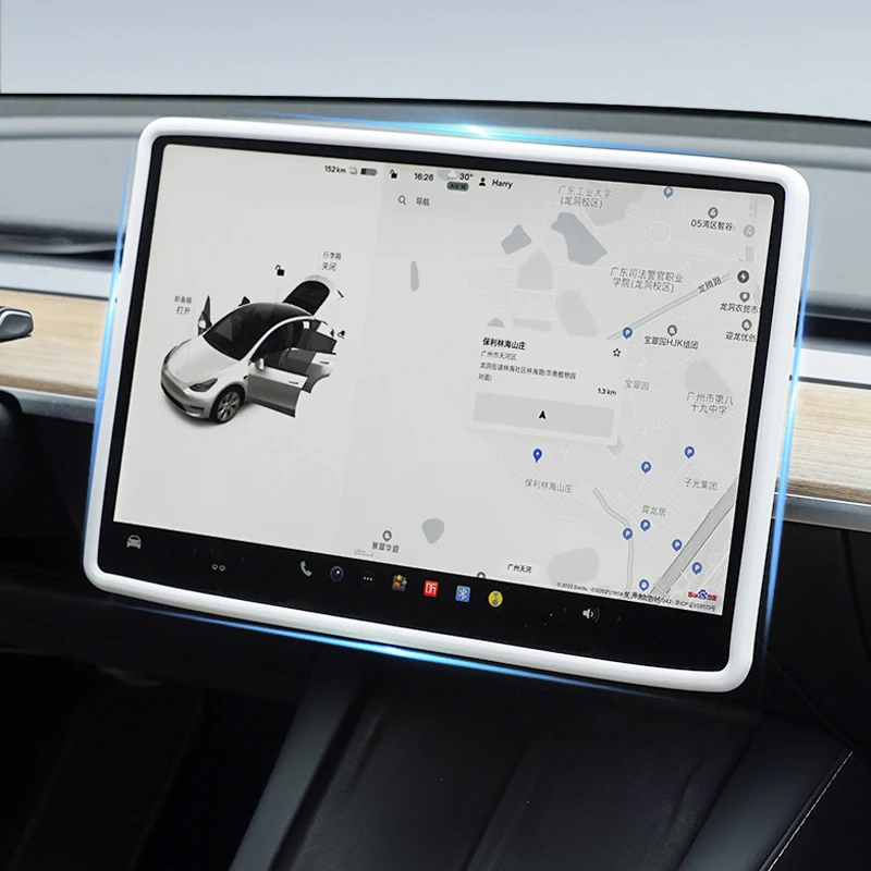 

Central Control Screensaver Silicone Frame Anti-collision Interior Decoration For Tesla Model 3 Model Y Retrofit Accessories