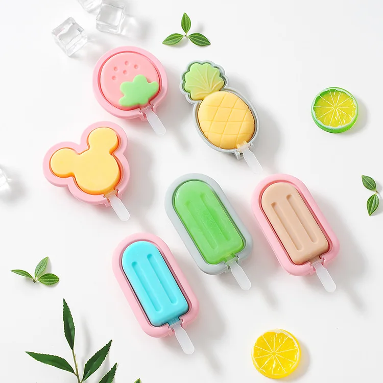 

Cartoon Popsicles Molds Ice Pop Mold Homemade Frozen Baby Popsicles Molds For Kids Popsicle Molds Silicone Reusable Easy Unmold