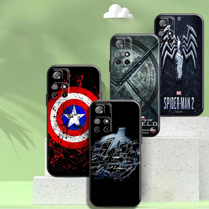 

Marvel Avenger Logo For Xiaomi Redmi 10 9 9T 9A 9AT 9C Redmi Note 11 11T 11S 10 10S 10T 9 9S Pro 5G Phone Case Soft TPU Carcasa