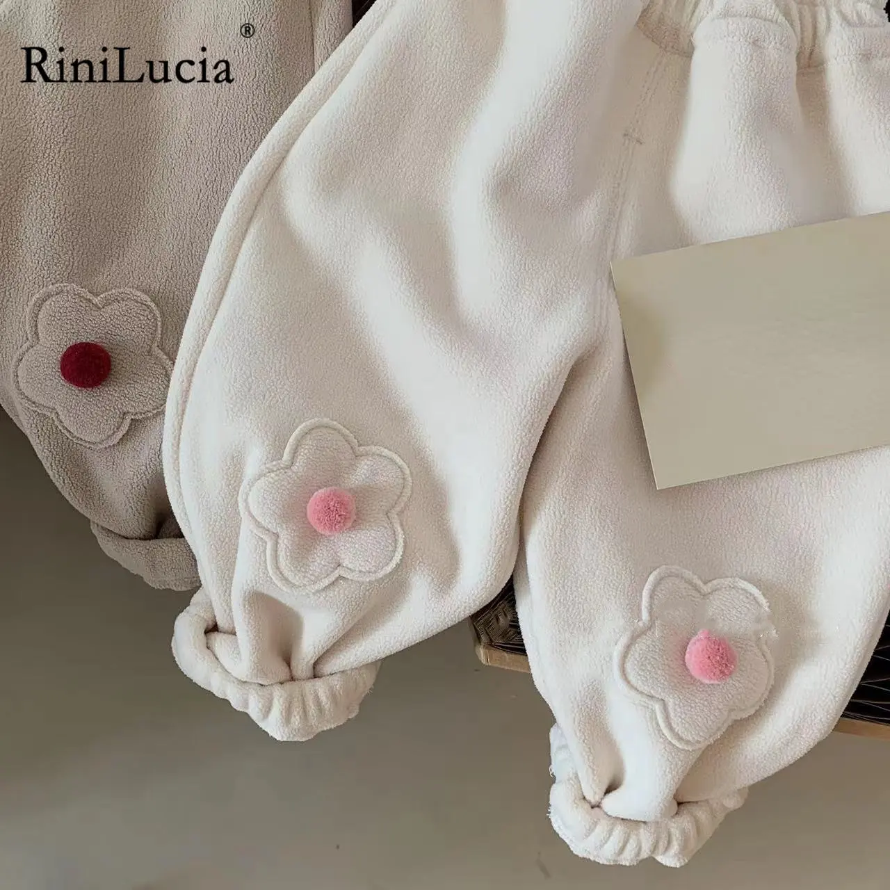 

RiniLucia 2023 Casual Baby Trousers Pant Casual Floral Pants Solid Color Infant Clothing for Kids Toddler Baby Girl Clothes
