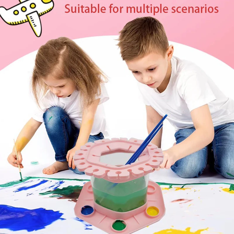 Палетка для мытья кистей с держателем инструмент очистки каллиграфия кисть