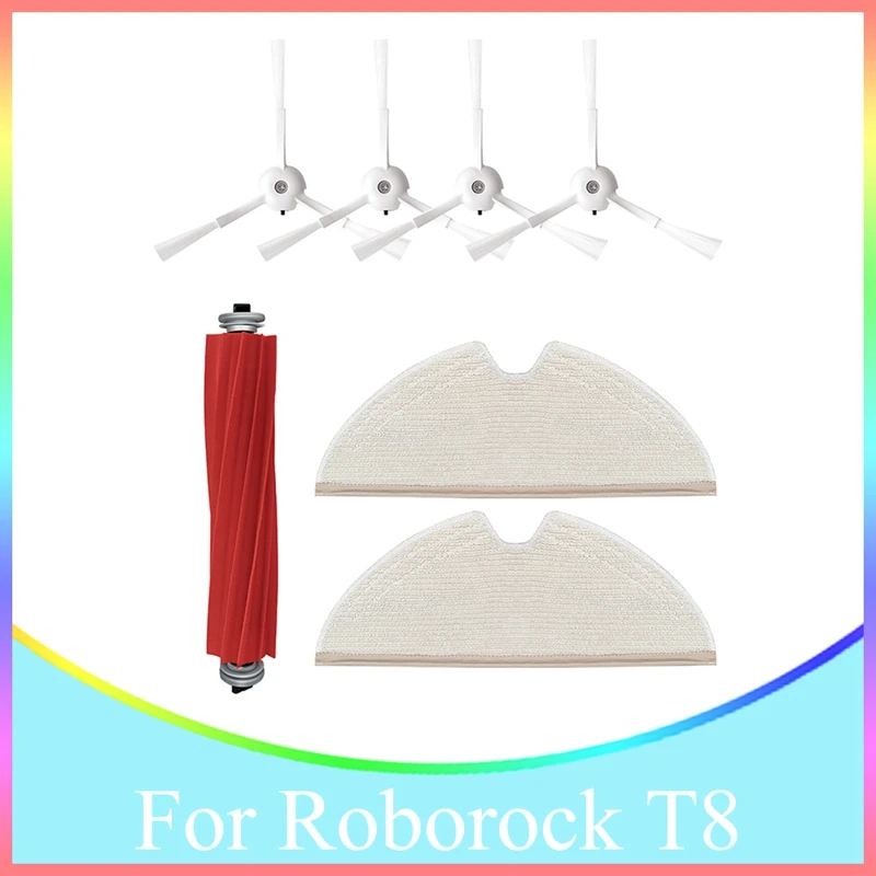 

Replacement Parts Main Side Brush Mop Cloth For Roborock T8 Robot Vacuum Cleaner Spare Accessories