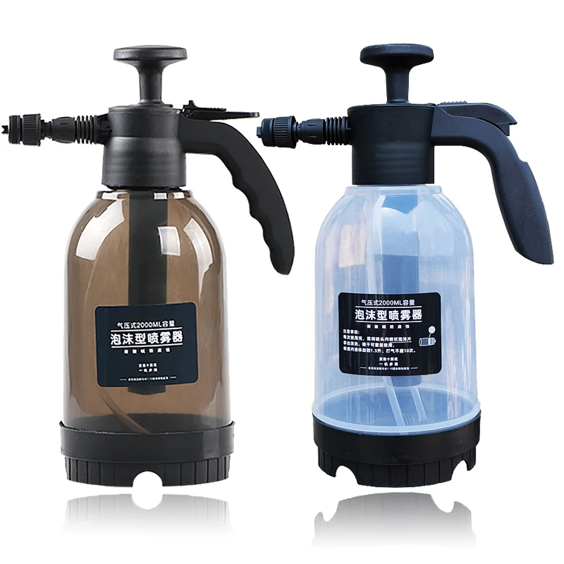 

2L Foam Sprayer Car Wash Hand-held Foam Watering Can Air Pressure Sprayer Plastic Disinfection Water Bottle Car Cleaning Tools