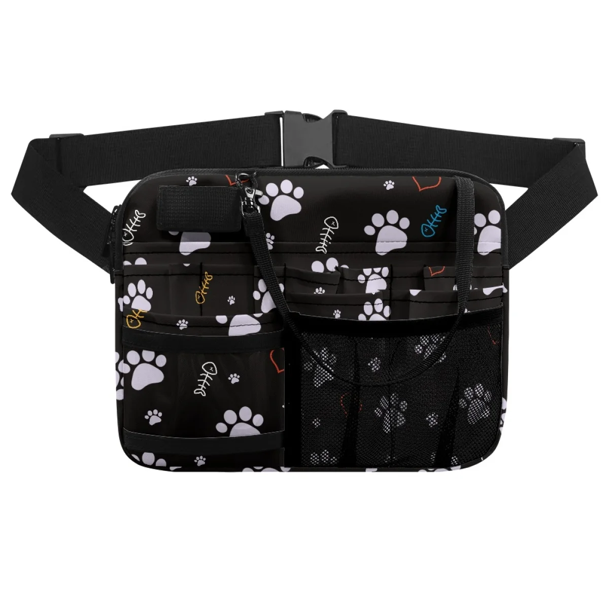 

Повседневная дизайнерская Регулируемая сумка-Органайзер в виде собачьей лапы, сумка для медсестры, забавная женская сумка для хранения, Практичная поясная сумка с принтом на заказ