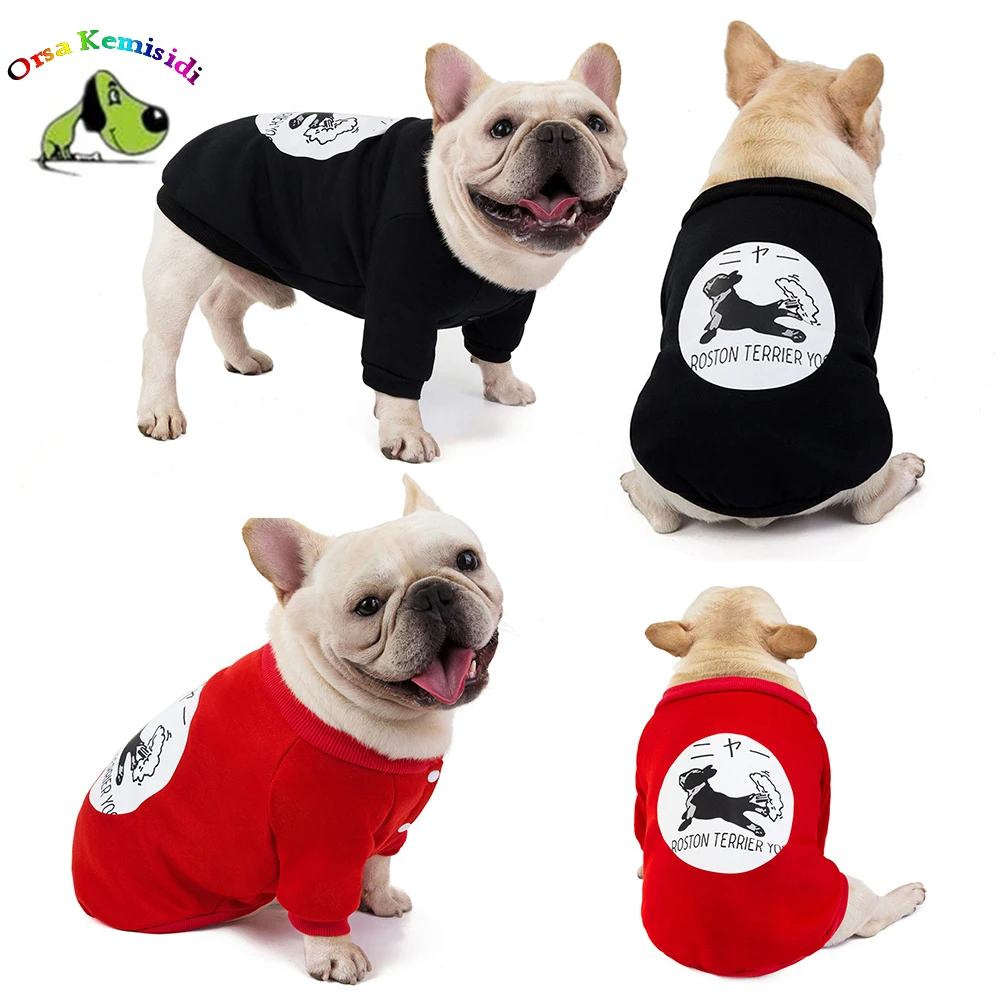 

French Bulldog Sweater Pullover Winter Warm Dog Clothes For Small Medium Dogs Chihuahua Pug Teddy Outfit Pet Clothing Hoodies