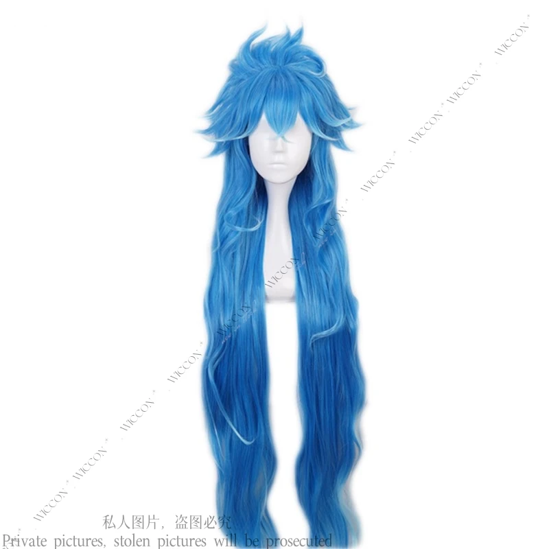 Wonderland Game Idia Shroud Косплей Костюм Парик Синие Длинные Волосы Housewarden of Ignihyde Куртка