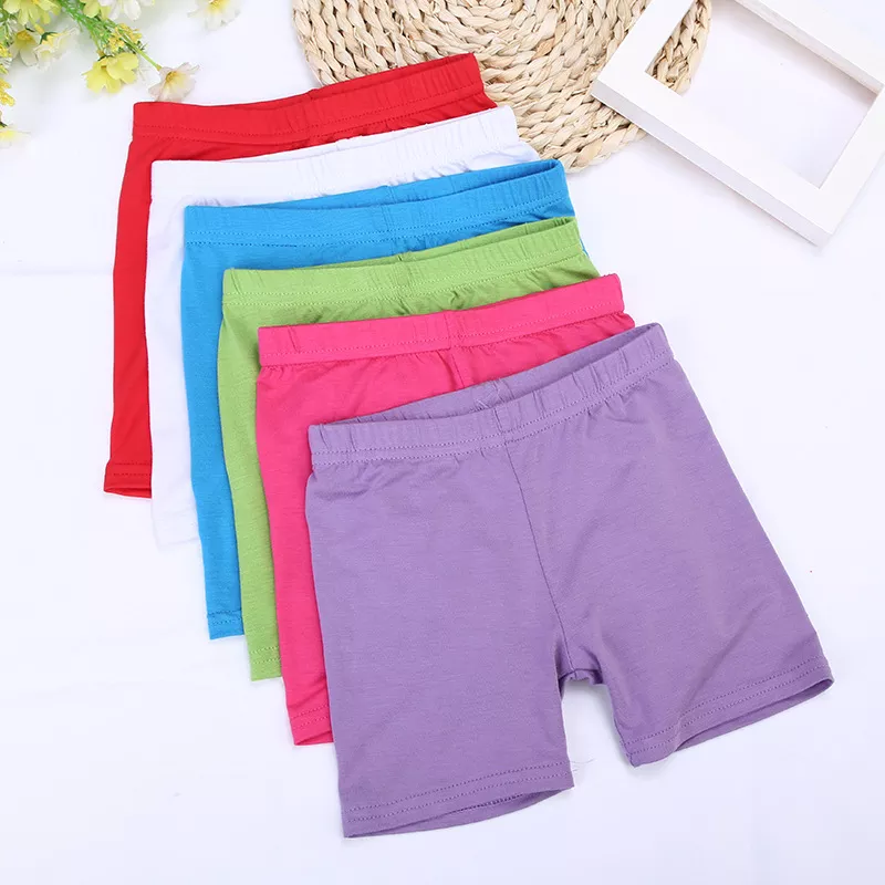 New Candy Color Girls Safety Shorts Pants Underwear Leggings Girls Boxer Briefs Short Beach Pants For Children 3-13 Years Old