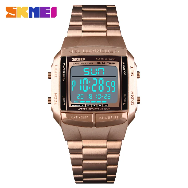 

New SKMEI Digital Watch Fashion Mens Watches Top Brand Luxury Electronic Wristwatch Men Waterproof Countdown Sports Watches