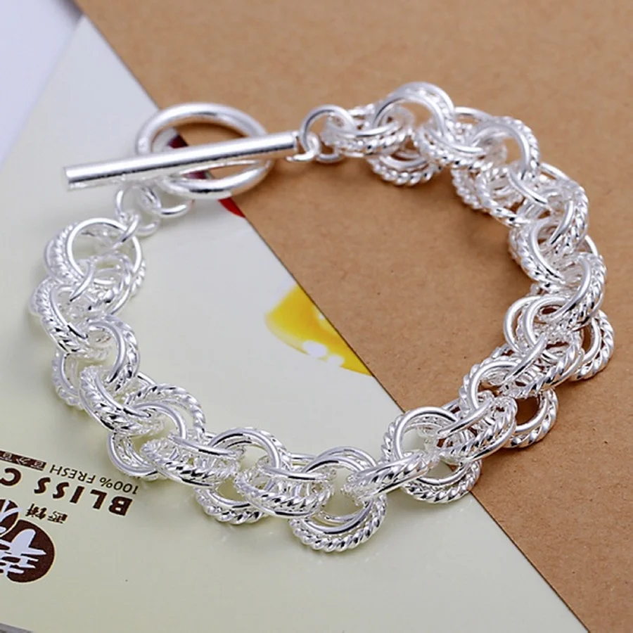 

High Quality 925 Silver Color Jewelry Pretty Nice Fashion Popular Bracelets Wedding Party Jewelry Accessories 2023