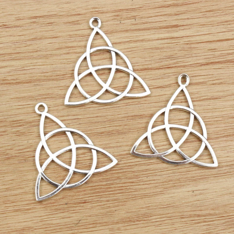 10 шт 29x28 мм Античные посеребренные треугольные символы Подвески ручной работы Подвеска: сделай сам для браслета ожерелье