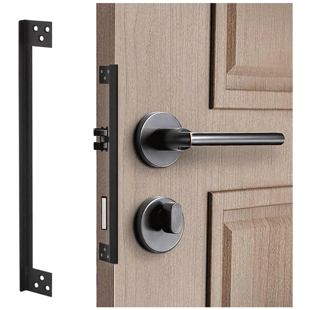 

Stainless Steel Invisible Door Latch Door Security Durable Latch Guard Plate Easy To Install