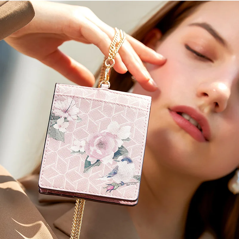 Short Wallet 2022 New Trendy Retro Printing Thin Section Multi-Card Space Large Capacity Small Fresh Women Shoulder Coin Purse